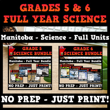 Preview of Manitoba - Grade 5 & 6 Science Units - FULL YEAR BUNDLE