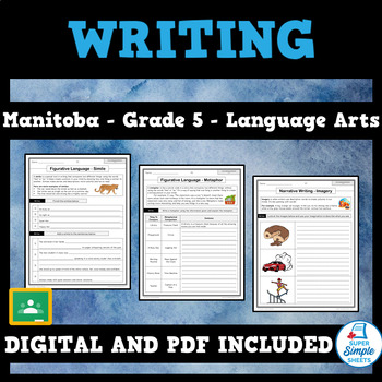 Preview of Manitoba Language Arts ELA - Grade 5 - Writing
