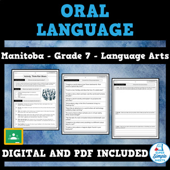 Preview of Manitoba Language Arts ELA - Grade 7 - Oral Language
