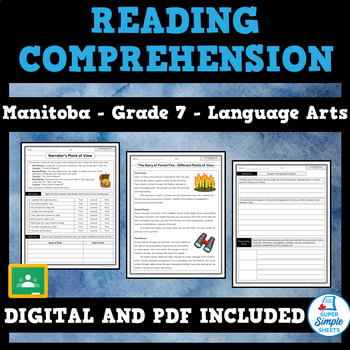 Preview of Manitoba Language Arts ELA - Grade 7 - Reading Comprehension