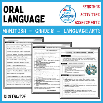 Preview of Manitoba Language Arts ELA - Grade 8 - Oral Language