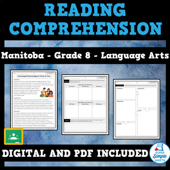 Preview of Manitoba Language Arts ELA - Grade 8 - Reading Comprehension