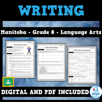 Preview of Manitoba Language Arts ELA - Grade 8 - Writing