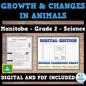 Preview of Manitoba Science - Cluster 1 - Grade 2 - Growth and Changes in Animals