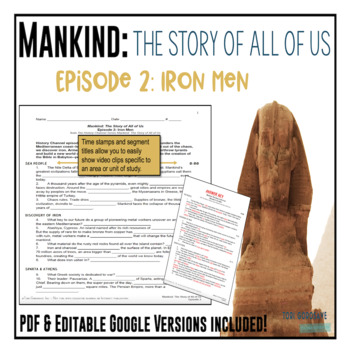 Mankind The Story Of All Of Us Episode 2 Iron Men Worksheet