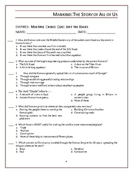 Mankind the Story of All of Us Episode 3 Worksheet and Quiz: Empires