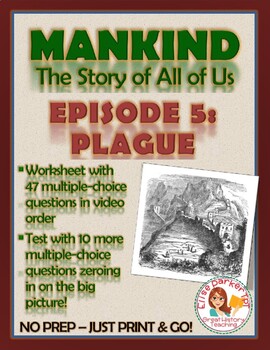 Preview of Mankind the Story of All of Us Episode 5 Worksheet and Quiz: Plague