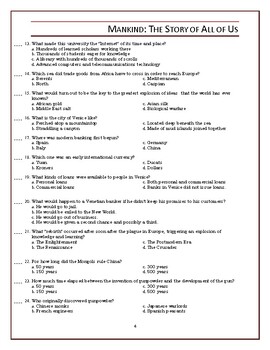 Mankind the Story of All of Us Episode 6 Worksheet and Quiz: Survivors