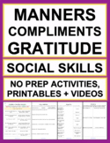 Manners, Compliments and Gratitude Activities