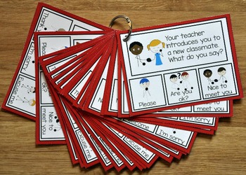 Preview of Manners Task Cards:  What Do You Say?