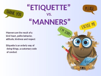 Preview of Manners and Etiquette