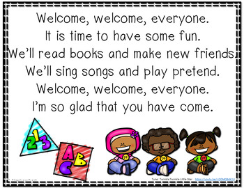 Manners and Song Posters and Booklets for Preschool Back to School