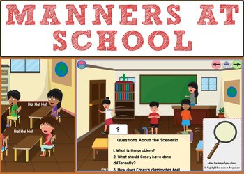 Preview of Manners at School BOOM CARDS