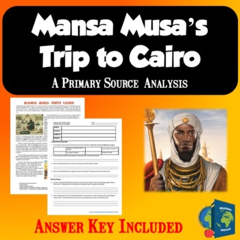 Preview of Mansa Musa Mali Empire Primary Source Reading