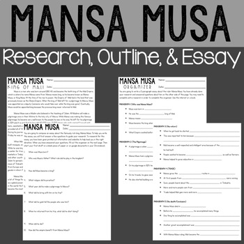 Preview of Mansa Musa Research Essay!