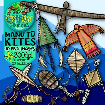 Preview of Manu Tū Māori Kites Clip Art
