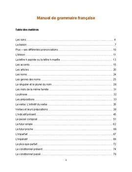 Preview of Manuel Complet de Grammaire Française - Complete French Grammar Manual