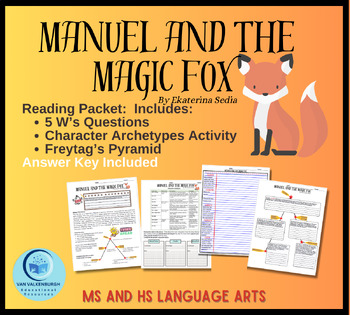 Preview of Manuel and the Magic Fox Reading Analysis Packet