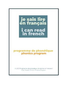 Preview of Manuel de l'enseignant - Programme de phonétique Je sais lire en français, 2023