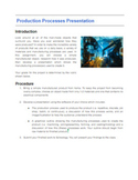 Manufacturing Production Processes Activity & Presentation