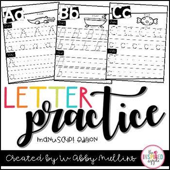 Preview of Manuscript Alphabet Worksheets - Handwriting Literacy Centers
