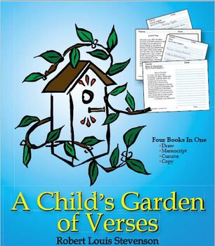 Preview of Manuscript And Cursive Handwriting Worksheets A Child's Garden Of Verses