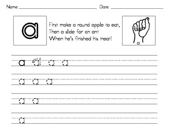 manuscript alphabet practice sheets step by step