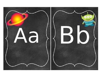 Preview of Manuscript Outer Space Theme Alphabet