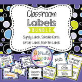 Classroom Label Bundle: Schedule, Classroom, and Supply Labels