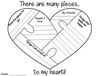 many pieces to my heart writing by teaching with shaina tpt