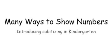 Preview of Many Ways to Show Numbers: Introducing Subitizing to Your Students