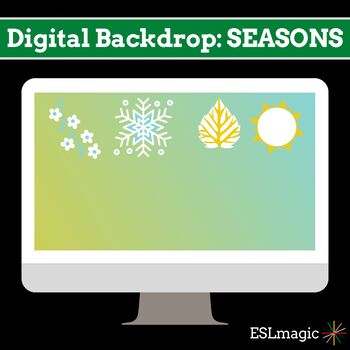 Preview of ManyCam Digital Teaching Background 4 SEASONS