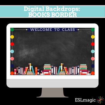 Preview of ManyCam Digital Teaching Background BOOKS/Welcome to Class