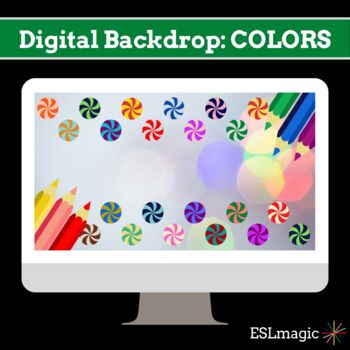 Preview of Manycam Digital Teaching Background COLORS/Color Swirls