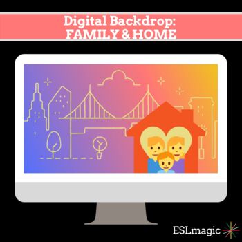 Preview of Manycam Digital Teaching Background FAMILY & HOME