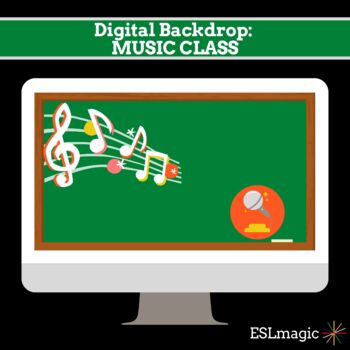 Preview of Manycam Digital Teaching Background MUSIC CLASS