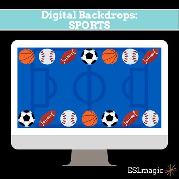Preview of Manycam Digital Teaching Background SPORTS