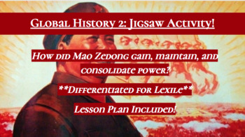 Preview of Mao Zedong: Gain, Mantain, and Consolidate Power Jigsaw Activity