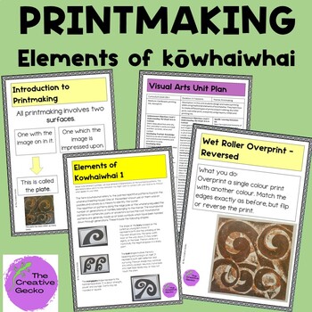 Preview of Maori Art - PRINTMAKING - Elements of Kowhaiwhai Unit of Work