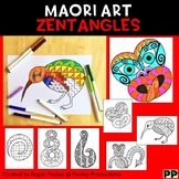 Maori Art Zentangles,  No Prep Coloring Pages