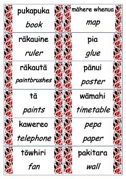 Maori Labels for around a NZ classroom by Whaea Zara | TpT