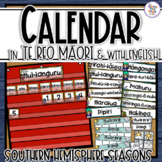 New Zealand Classroom Daily Wall Calendar in Te Reo Maori & Maori with English