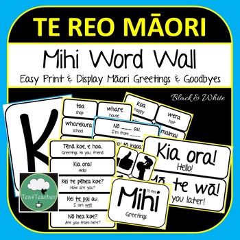 Preview of Te Reo Maori MIHI Vocabulary Posters and Display WORD WALL or ACTIVITY