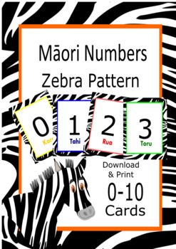 Preview of Maori Numbers Zebra Pattern 0-10