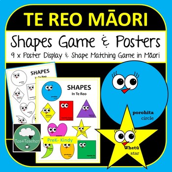 Te Reo Maori SHAPES GAME and POSTERS by Tea4Teacher | TPT