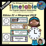 Maori Timetable Bilingual (Te reo Maori / English) Editable