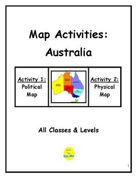 Preview of Map Activities: Australia