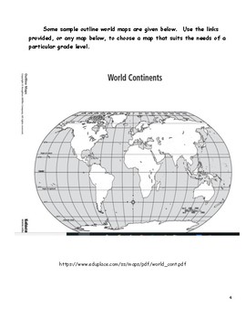 Map Activities: The World by Math Fan | TPT