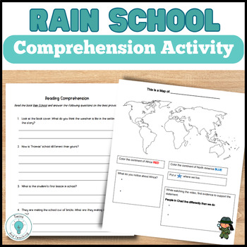 Preview of Rain School Worksheets - Map Activity - Rain School Book Companion