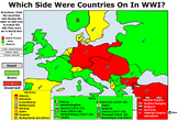 Map - Countries Sides in World War I PDF - Bill Burton